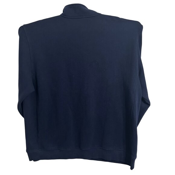 Izod Mens Navy Blue 1/4 Zip Pullover Sweatshirt XXL Preppy Dark Academia - Picture 3 of 7